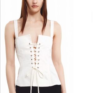 Callipygian white corset top